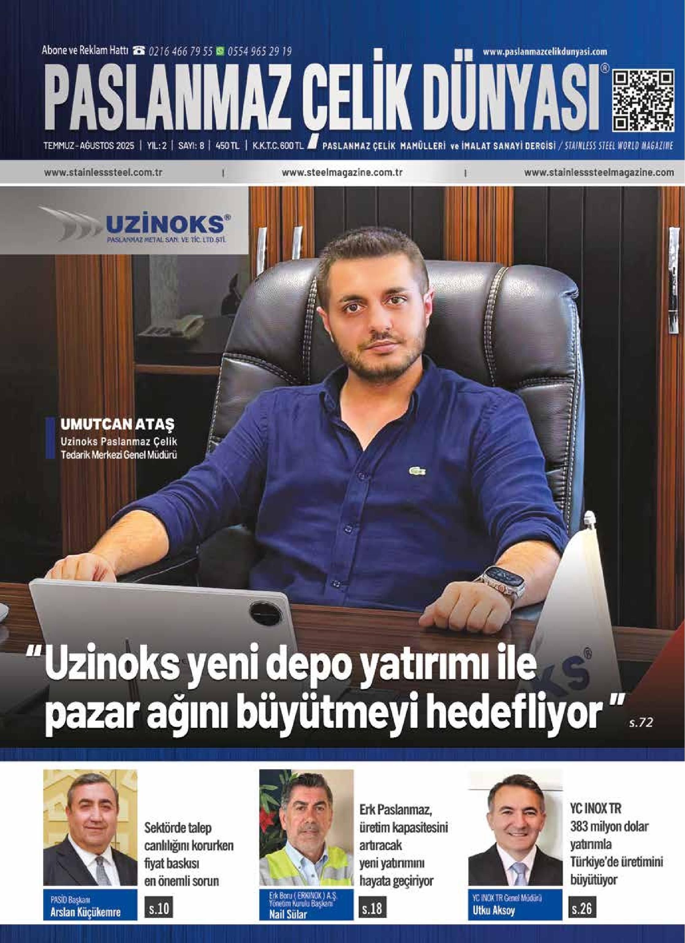 Paslanmaz Çelik Dünyası - 8. Sayı - Temmuz-Ağustos 2025