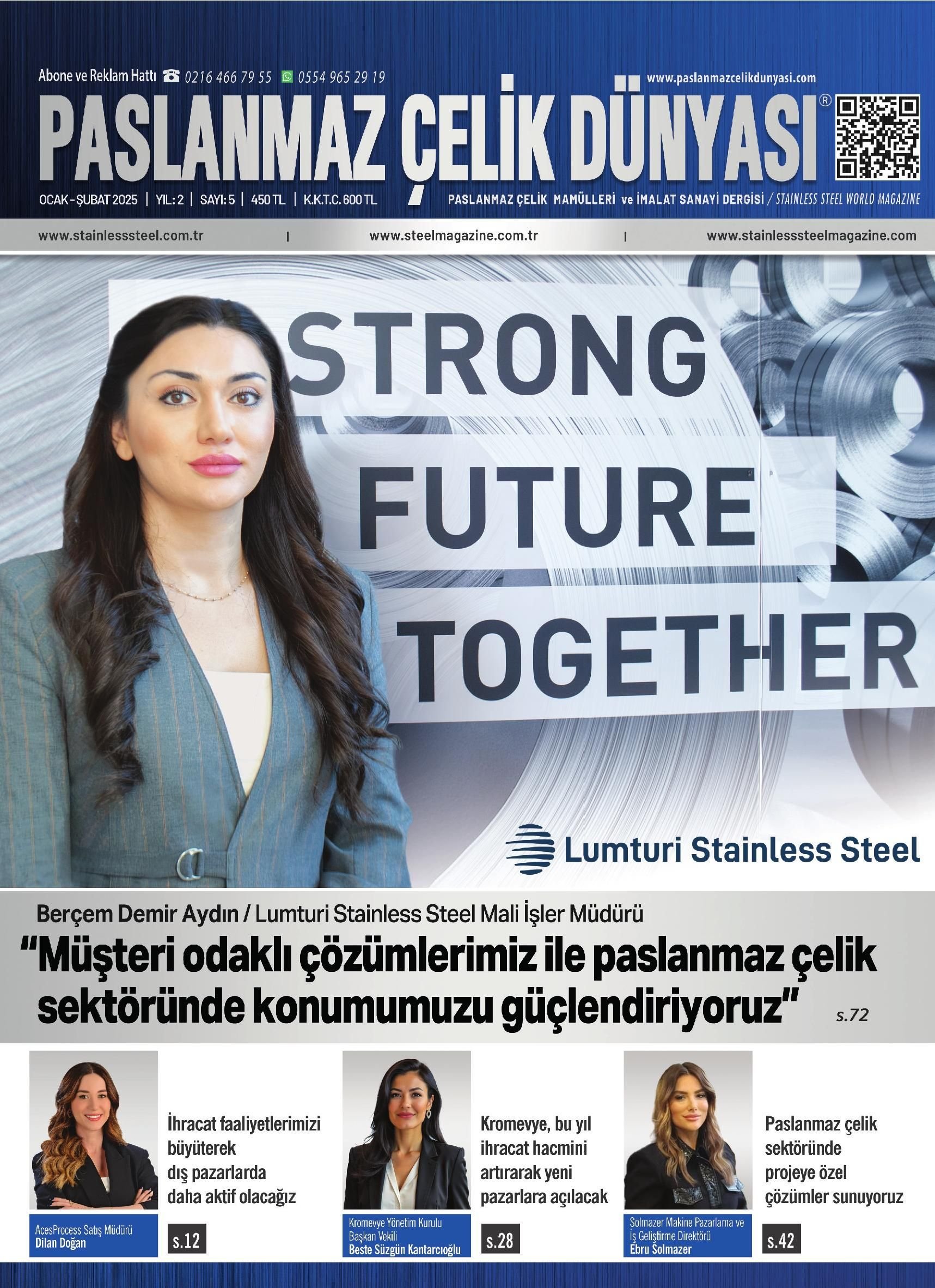 Paslanmaz Çelik Dünyası - 5. Sayı - Ocak-Şubat 2025