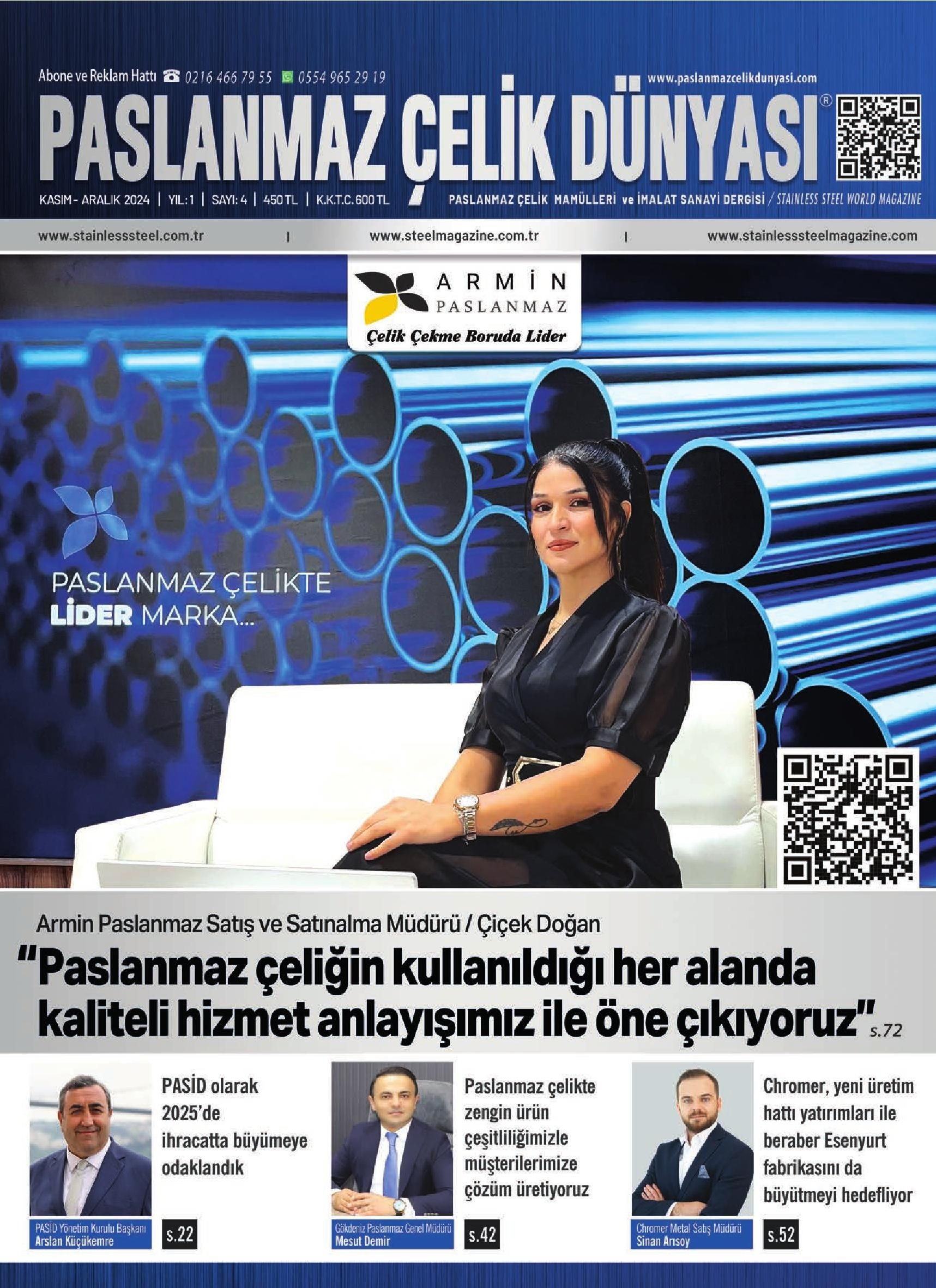 Paslanmaz Çelik Dünyası - 4. Sayı - Kasım-Aralık 2024