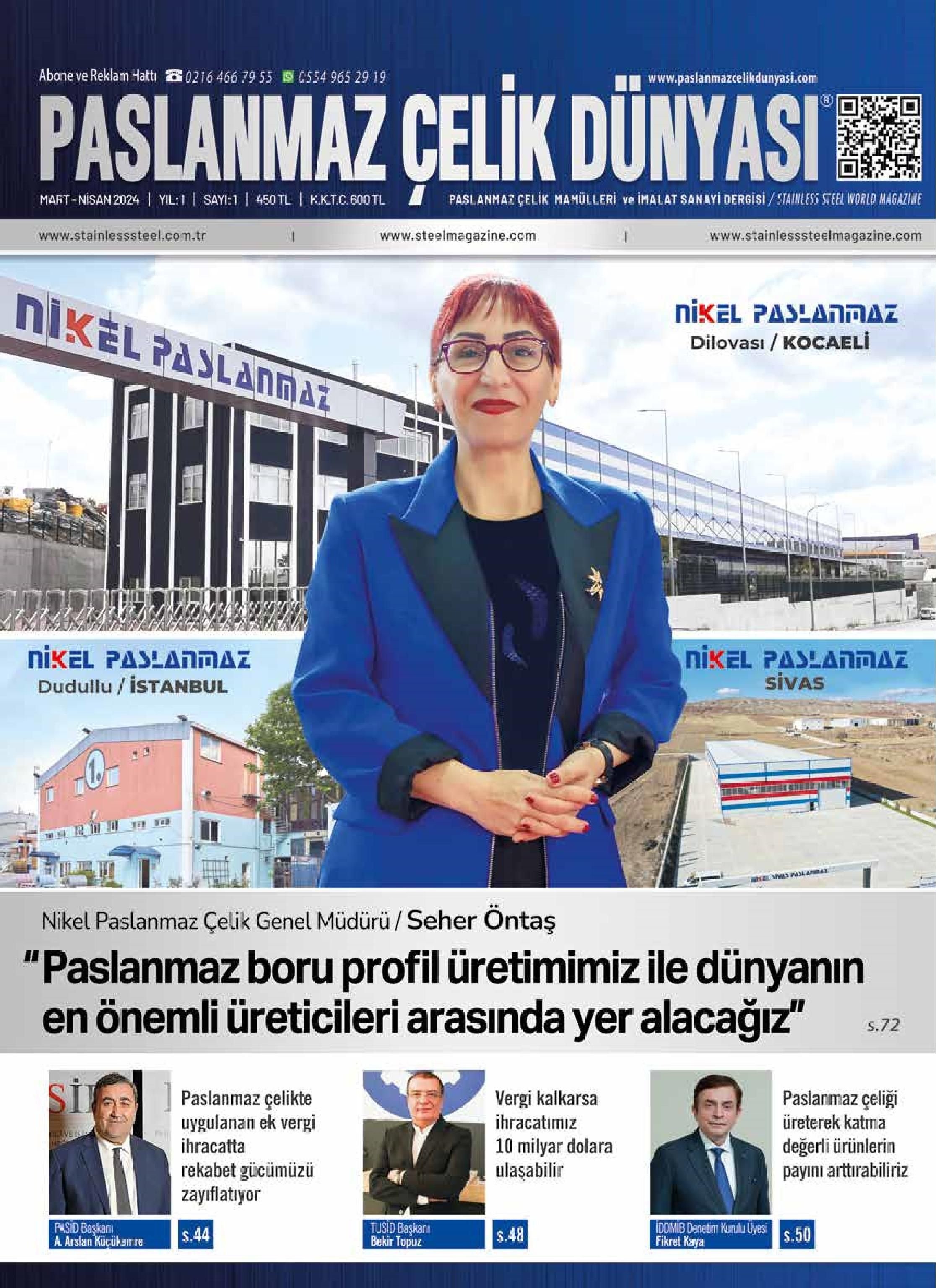 Paslanmaz Çelik Dünyası - 1. Sayı - Mart-Nisan 2024